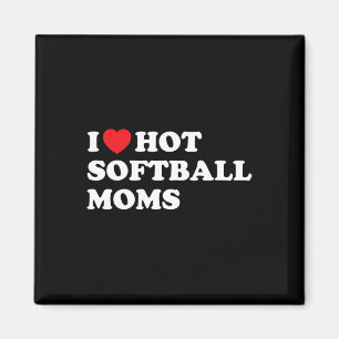 Funny Softll Shirt I Love Hot Softll Moms  Magnet