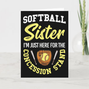 Funny Softll Softll Player Gifts Softll Sister Card