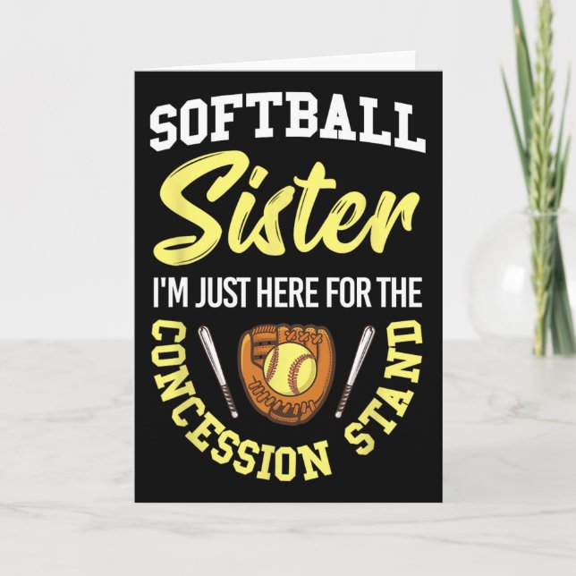 Funny Softll Softll Player Gifts Softll Sister  Card (Front)