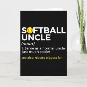 Funny Softll Uncle Definition Niece's Biggest Fan Card