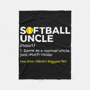 Funny Softll Uncle Definition Niece's Biggest Fan  Fleece Blanket
