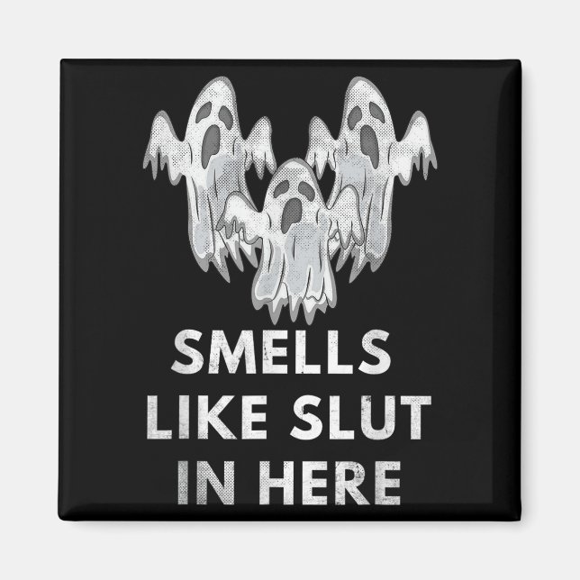 Funny Soky Halloween Offensive Adult Humour Ghost  Magnet (Front)