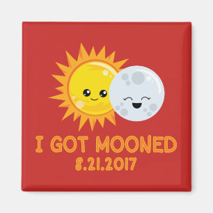 Funny Solar Eclipse   I Got Mooned Magnet