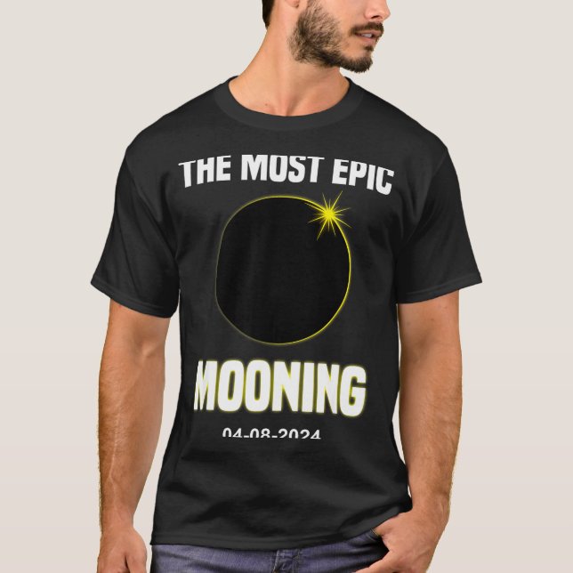 Funny Solar Eclipse Mooning 04 08 T-Shirt (Front)