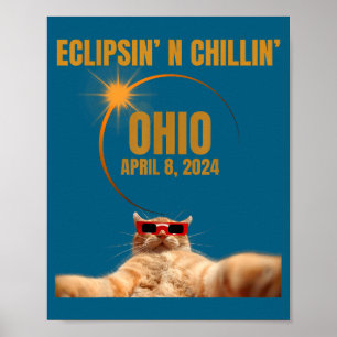 Funny Solar Eclipse Total April Ohio Poster