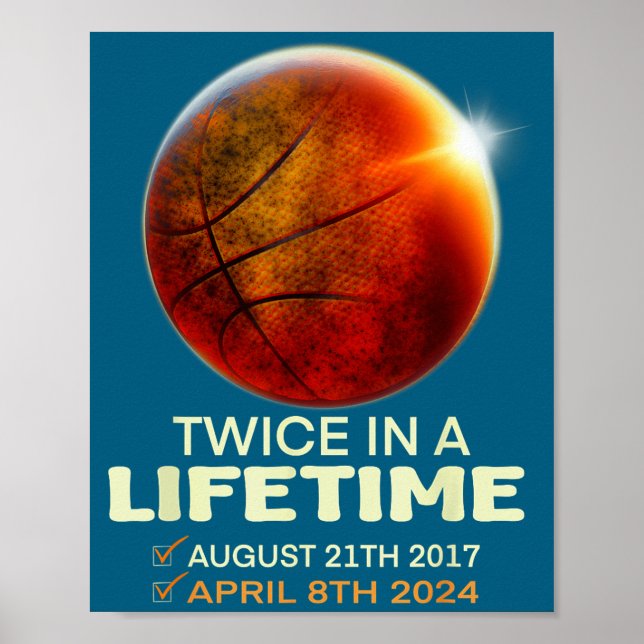 Funny Solar Eclipse Twice Lifetime Solar Poster (Front)