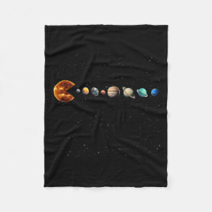 Funny Solar System - Astronauts Space Video Games Fleece Blanket