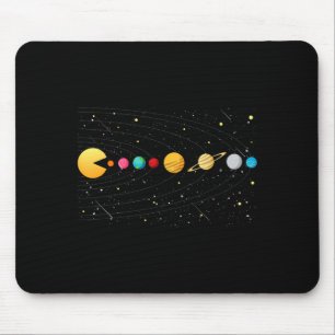 Funny Solar System - Astronauts Space Video Games Mouse Pad