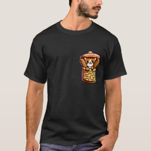 Funny Sombrero Cat Churros Pocket Cinco De Mayo Ki T-Shirt