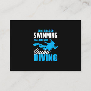 Funny Some Girls Go Swimming Real Girls Gift Enclosure Card