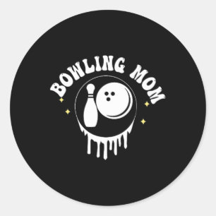 Funny Somebody's Loud Mouth Bowling Mama Mum Mothe Classic Round Sticker
