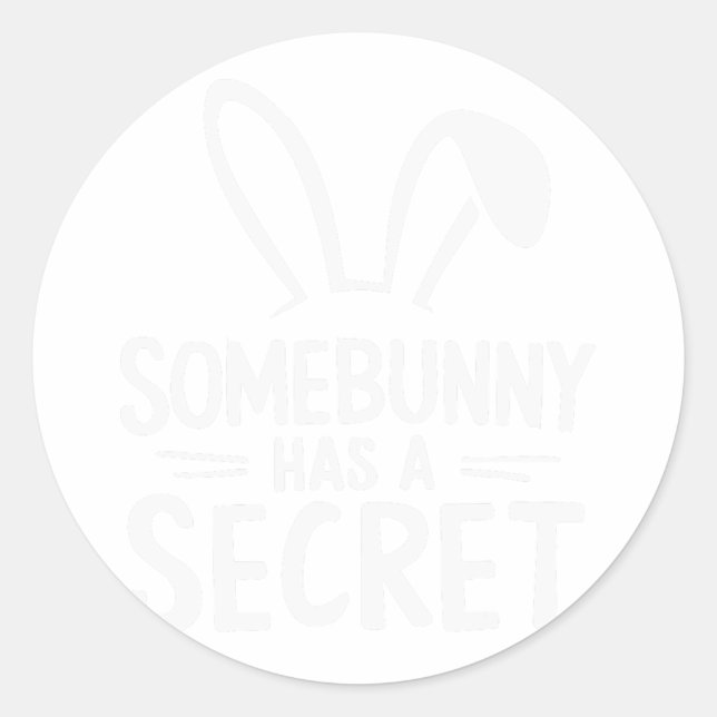 Funny Somebunny Has A Secret  Classic Round Sticker (Front)