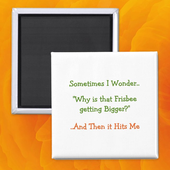 Funny Sometimes I Wonder.. Why.. Fridge Magnet (Funny Sometimes I Wonder.. Why.. Fridge Magnet)