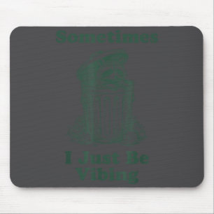 Funny Sometimes Vibing Raccoon Retro Meme Mouse Pad
