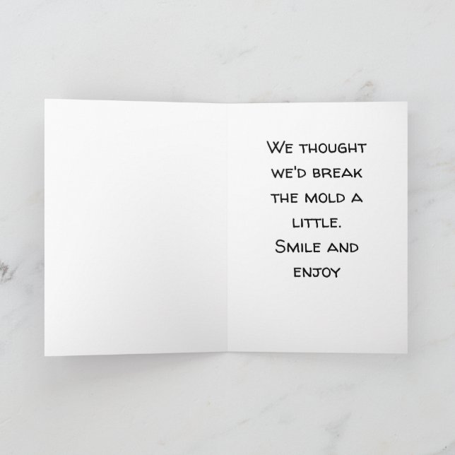 Funny son in law and daughter wedding anniversary card (Inside)