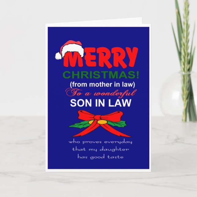 funny son in law Christmas Card (Front)