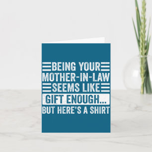 Funny Son In Law Sarcastic Humor Quote From Mother Card
