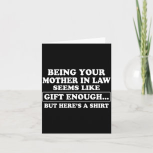 Funny Son In Law Sarcastic Humour Quote From Mothe Card