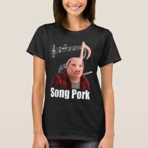 Funny Song Pork Music Note Pig Man Meme Dih Meme T-Shirt