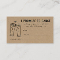 Funny Song Request Card Invitation Enclosure
