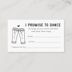 Funny Song Request Card Invitation Enclosure