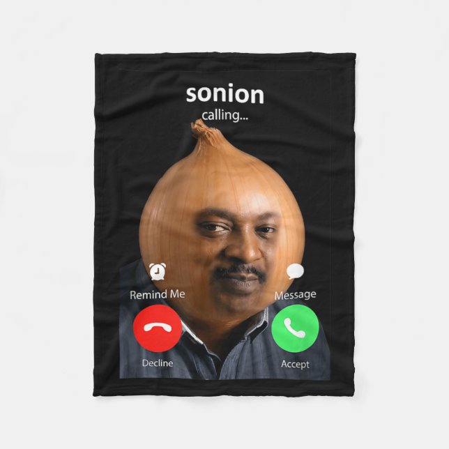 Funny Sonion Calling Tuff Meme Genz Fleece Blanket (Front)