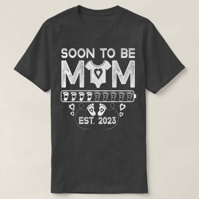 Funny Soon To Be Mommy Mom Funny Pregnancy announc T-Shirt (Design Front)