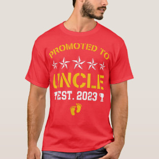 Funny Soon To Be Uncle 2023 Awesome Promoted To Un T-Shirt