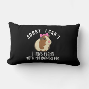 Funny Sorry I Have Plans With My Guinea Pig Cute Lumbar Cushion