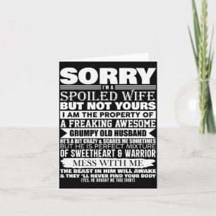 Funny Sorry I'm A Siled Wife Of Mpy Old Husband On Card