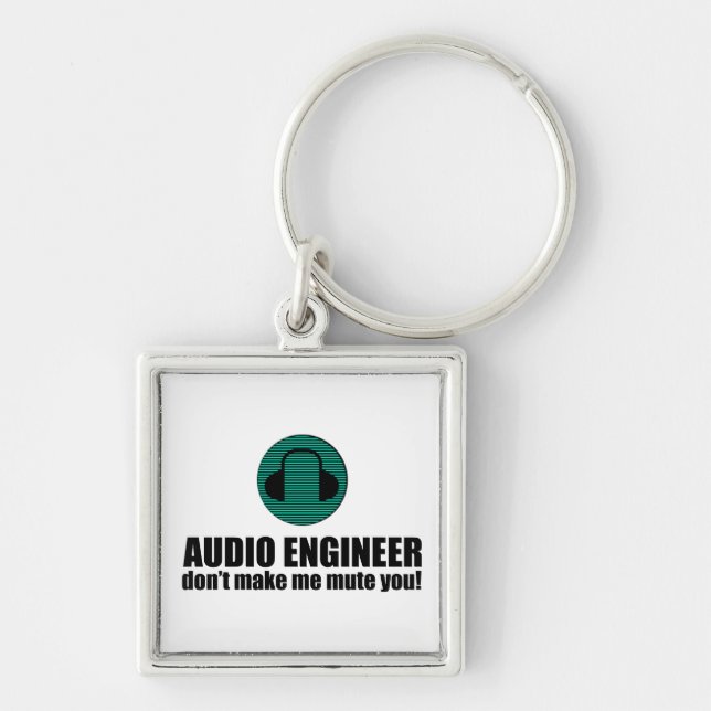 Funny Sound Engineer saying Audio Engineering Key Ring (Front)