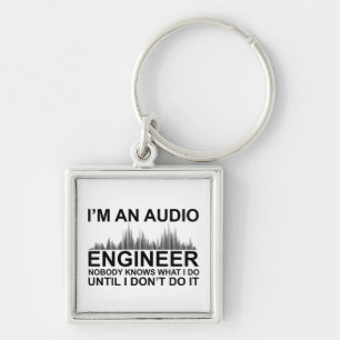 Funny Sound Engineer saying Audio Engineering Key Ring