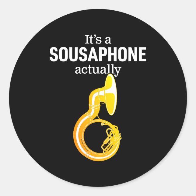Funny Sousaphone Humor For Proud Sousaphonist Marc Classic Round Sticker (Front)