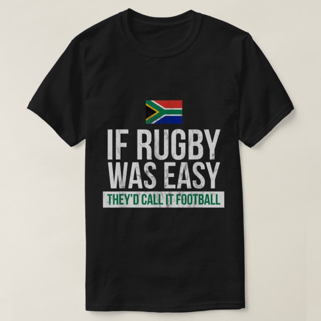 Funny South Africa Rugby- Rugby  T-Shirt (Design Front)