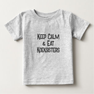 Funny SouthAfrican Keep Calm & EatKoeksisters Baby T-Shirt