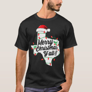 Funny Southern Humour Merry Christmas Y'All Texas T-Shirt