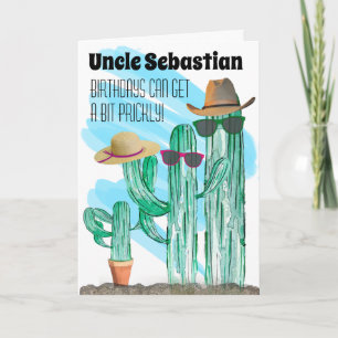 Funny Southwest Watercolor Cactus Name Template