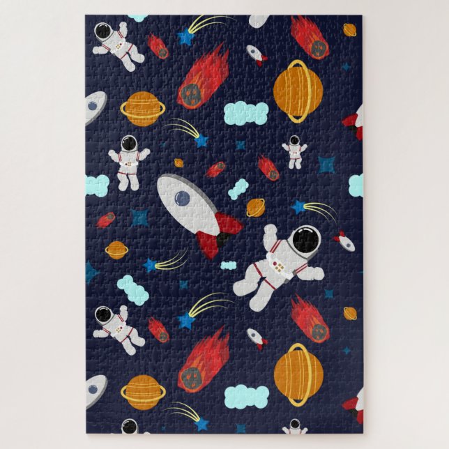 Funny Space And Cosmonauts  Jigsaw Puzzle (Vertical)