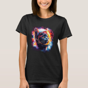 Funny Space Astronaut Cat Galaxy Outer Space Kitte T-Shirt
