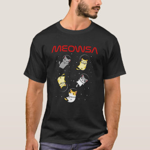 Funny Space Astronaut Cat Gifts Men Women Kids Cat T-Shirt