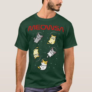 Funny Space Astronaut Cat Gifts Men Women Kids Cat T-Shirt
