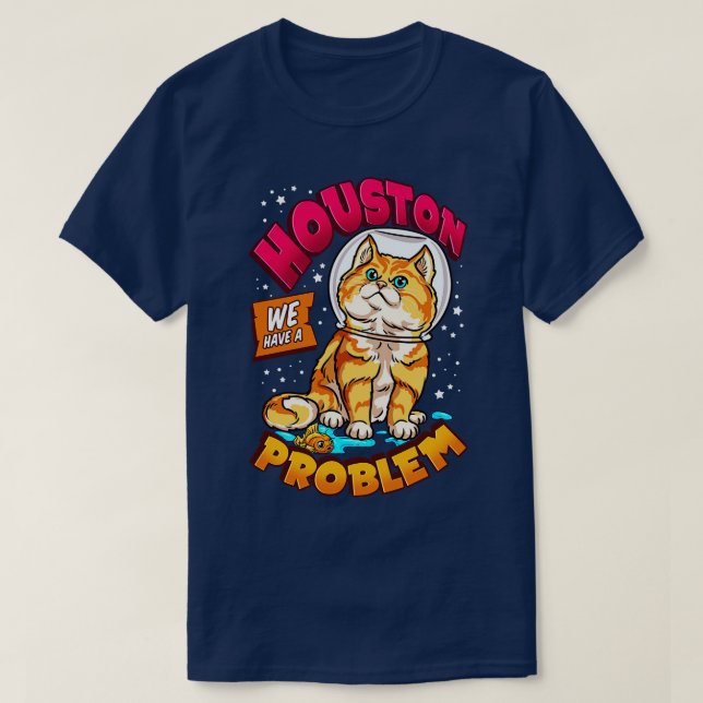 Funny Space Astronaut Cat Gifts Men Women Kids Cat T-Shirt (Design Front)
