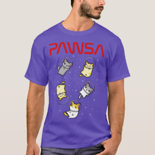 Funny Space Astronaut Cat Gifts Men Women Kids Cat T-Shirt