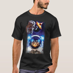 Funny Space Cat , Astronaut, Galaxy by Zany Brainy T-Shirt