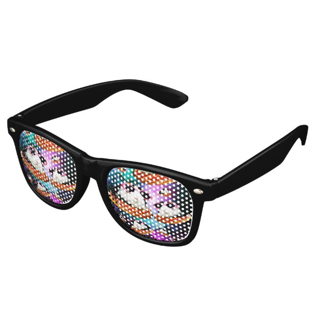 Funny space guinea pig retro sunglasses (Angled)