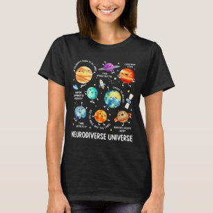 Funny space neurodiversity universe sped autism T-Shirt