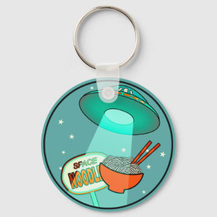 Funny Space Noodles 2   Button Key Ring