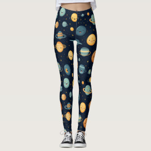 Funny Space Pattern Leggings