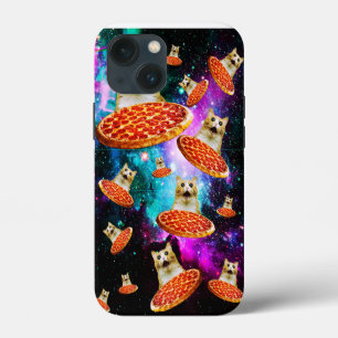 Funny space pizza cat iPhone 13 mini case