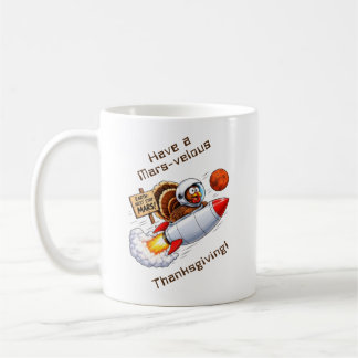 Funny Space Turkey Thanksgiving Coffee Mug
